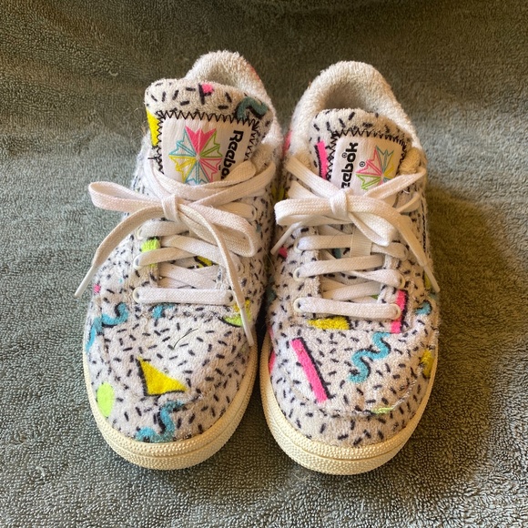 Reebok Club C 85 80s Print Terry Cloth Tennis Shoes - Picture 2 of 5